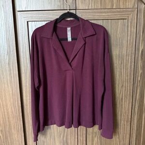 Lou & Grey Eggplant Pullover